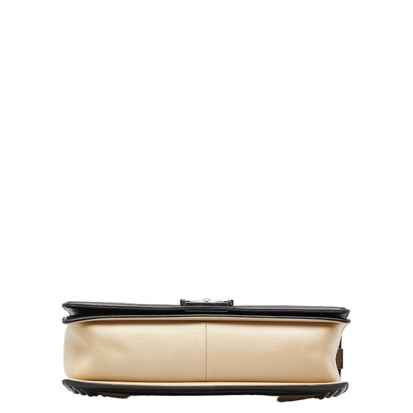 CHANEL Cocomark Boy Large Chain Bag Beige Black Lambskin - Picture 4 of 10